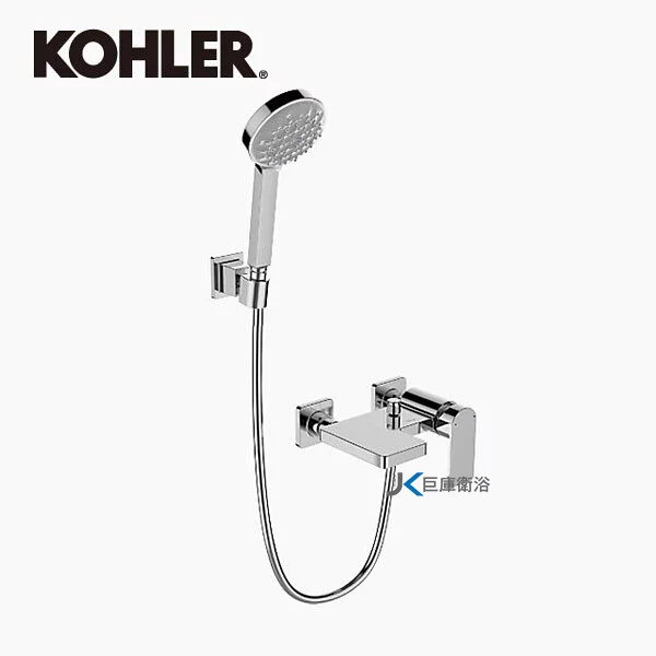 【巨庫衛浴】美國科勒 KOHLER Parallel 掛牆式浴缸淋浴龍頭K-23494T-4-CP 鉻色