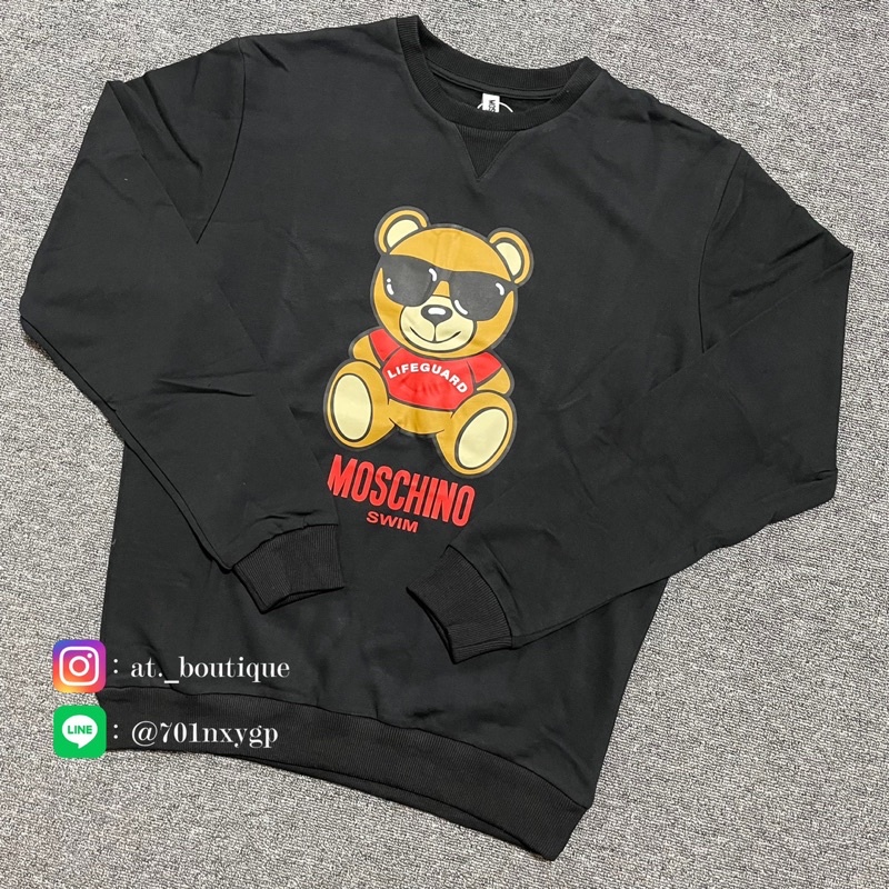 AT精品📦 Moschino 🐻 熱銷墨鏡熊衛衣 🈴️保證正品