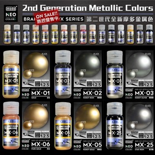 【鋼普拉】現貨 modo 摩多 新款 MX系列模型漆 油性漆 金屬色 機械鐵 機械銀 槍鐵 機械金 亮銀 星光銀 銅色