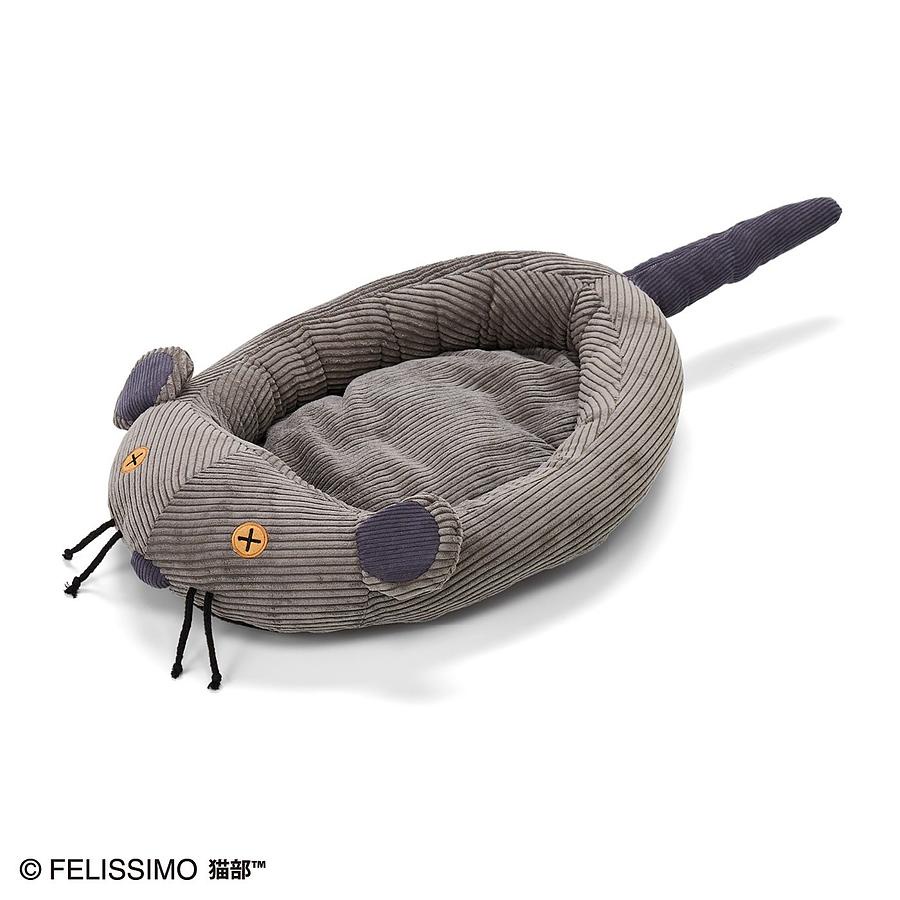 日本 FELISSIMO 老鼠寵物睡墊/ 灰 eslite誠品