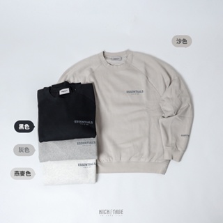 FOG Fear Of God Essentials CREWNECK 灰色 刷毛 大學TEE 衛衣【192SU212】