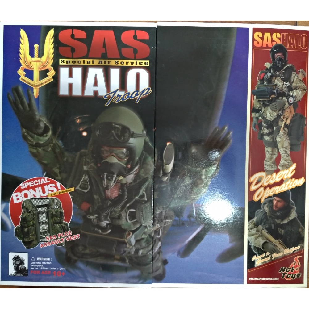 Hot Toys英國特種部隊 SAS HALO (沙色迷彩) 12吋人偶 軍事公仔 稀有已絕版