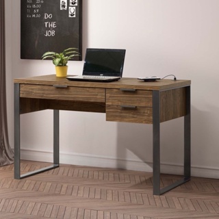 【南洋風休閒傢俱】書桌系列-雅博德4尺/5尺實木USB書桌 辦公桌 電腦桌 JF284-1-2