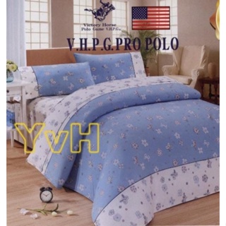 =YvH= POLO 雙人床包枕套組 100%精梳純棉 台灣製 花與蝶 米白底色蝴蝶床包 (現貨)