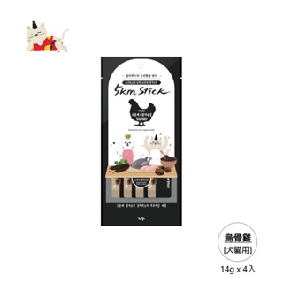 韓國朝貢 5km Stick系列 - 犬貓蔬果肉泥 黑色 烏骨雞（元氣） / 14gx4入 / 寵物零食 / 犬貓零食