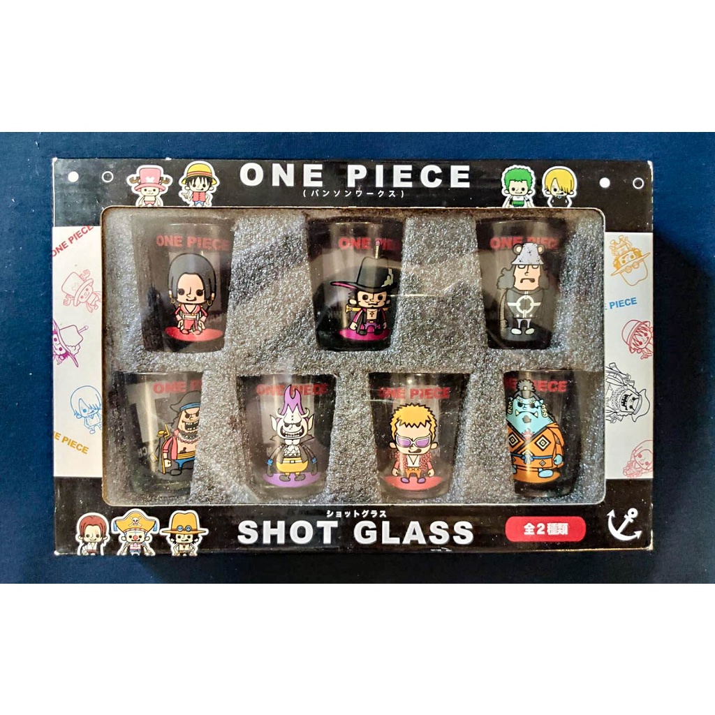 日版 金證 絕版  海賊王 航海王 ONE PIECE X PANSON WORKS 王下七武海ShotGlass 酒杯