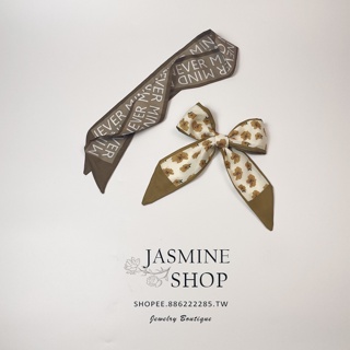 【Jasmine Shop】韓系多功能優質雪紡髮帶 咖色系女生復古寬髮帶 綁包包絲巾 洗臉化妝頭巾 甜美蝴蝶領巾 綁带