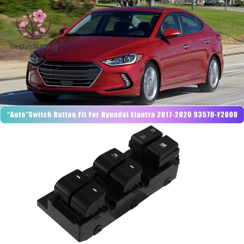 車窗左前主升降器開關, 帶 “自動 ” 開關按鈕, 適用於現代 Elantra 2017-2020 93570-F200