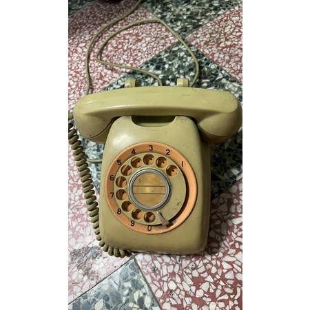 懷舊風 早期轉盤式電話 轉動 功能正常 擺設 復古電話 早期電話