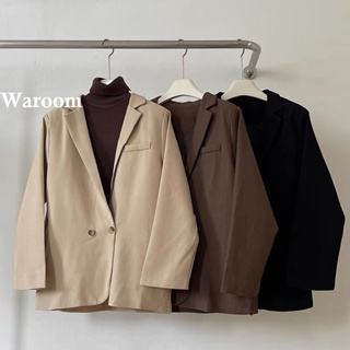 Waroom|現貨實拍 J70 秋冬韓國高級感內裡墊肩挺版西裝外套|女裝|氣質|顯瘦西服|西裝外套|正式|OL|上班