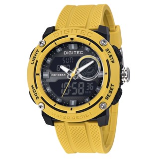 DIGITEC 數碼科技 清楚圓屏運動雙顯數字電子錶 游泳防水 運動手錶 100M防水 夜光 日期 星期顯示 男錶女錶