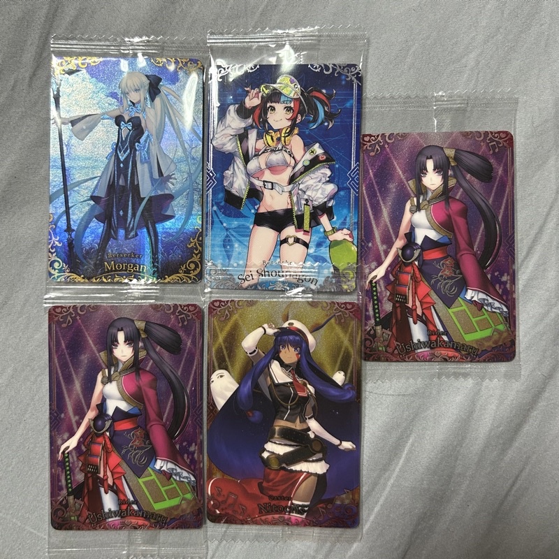 現貨 日版 摩根 清少納言 牛若丸 尼托 11彈 FGO 威化餅 餅卡 收藏卡 Fate SR CR N