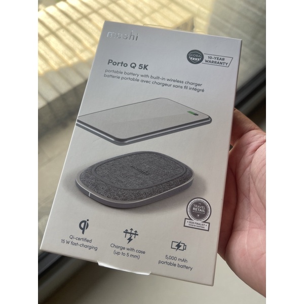 全新未拆 Moshi Porto Q 5K (EPP)無線充電行動電源 可充 AirPods / AirPods Pro