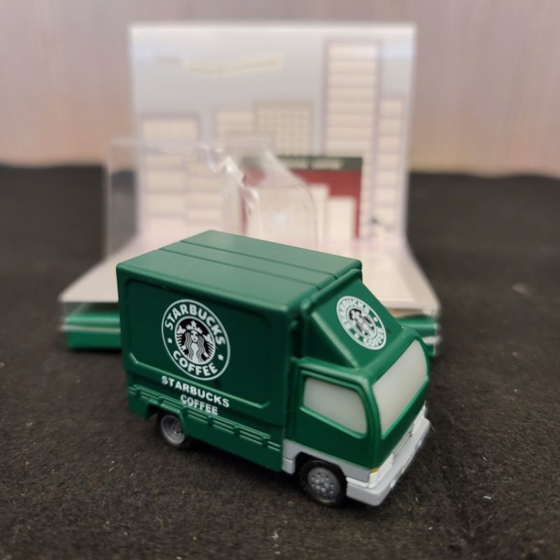 STARBUCKS COFFEE  行動咖啡館週年車（星巴克行動咖啡車上市一週年紀念）收藏模型迴力車