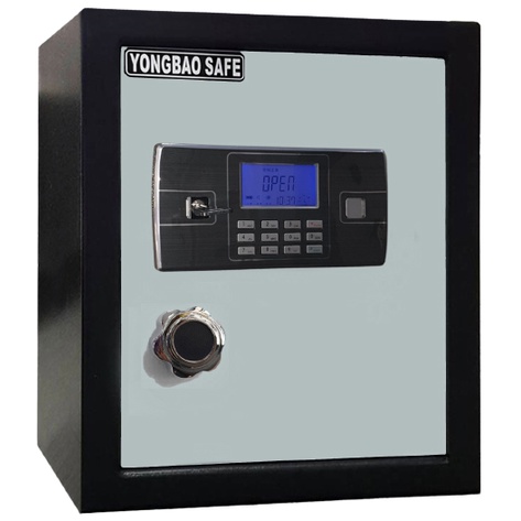 液晶防火防盜型保險櫃(QC-4538)《永寶保險櫃Yongbao Safe》極致灰防火保險箱 家用保險櫃 小型 公司用