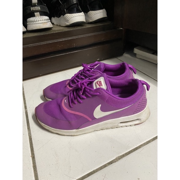 二手鞋-NIKE WMNS AIR MAX THEA紫色輕量慢跑鞋女鞋