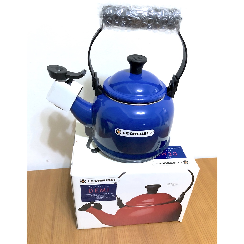 法國 LE CREUSET  琺瑯 COBALT BLUE 笛音壺 煮開水壼 笛壼 1.1L