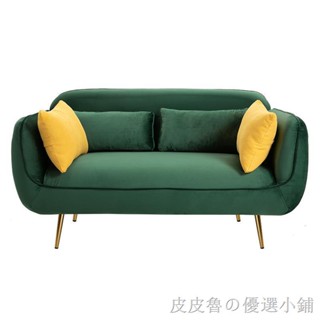輕奢沙發 北歐荷蘭絨科技布藝長沙發小戶型客廳服裝店簡約單人雙人三人座沙發簡易網紅款