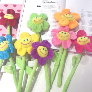 毛絨太陽花 ins風同款韓國少女熱門毛絨太陽花 絨毛太陽花 笑臉花 畢業禮物 母親節花束 32公分 窗簾扣 模擬向日葵
