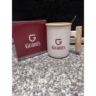 現貨！北歐木柄馬克杯 木柄杯 陶瓷 馬克杯 交換禮物 水杯 茶杯含杯蓋 攪拌湯匙 高質感