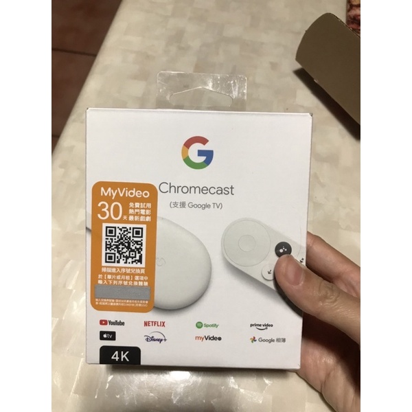 全新現貨 第四代 Google Chromecast 4 TV 4K 媒體播放器 鏡像 電視棒 電視盒