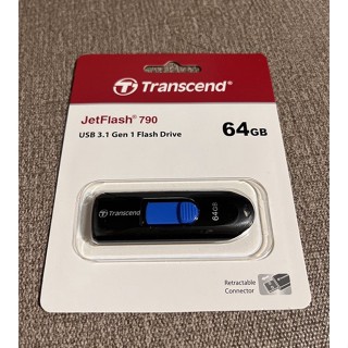 Transcend 創見 USB3.1 64GB JetFlash790 無蓋伸縮碟