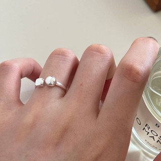 現貨｜LINGLING流行純銀飾品❤️韓國東大門s925純銀方塊圓球純銀戒指 銀戒指 開口戒指 銀飾 925純銀 食指戒