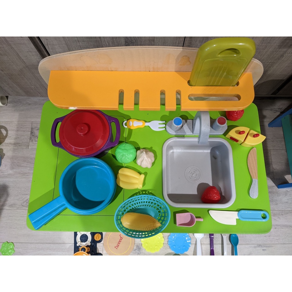 【二手】木樂地綠色廚房 有使用痕跡 二手玩具