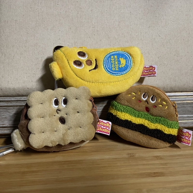 日系可愛吊飾小包包 漢堡 餅乾 香蕉 包包掛飾