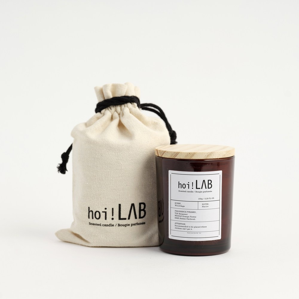 hoi!LAB實驗室 天然大豆香氛蠟燭-海鹽鼠尾草