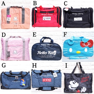 Hello Kitty 航海王 米奇 Jilip 輕便 多功能 大容量 皮革皮質 旅行袋 旅行包 行李袋 托特包 托特袋