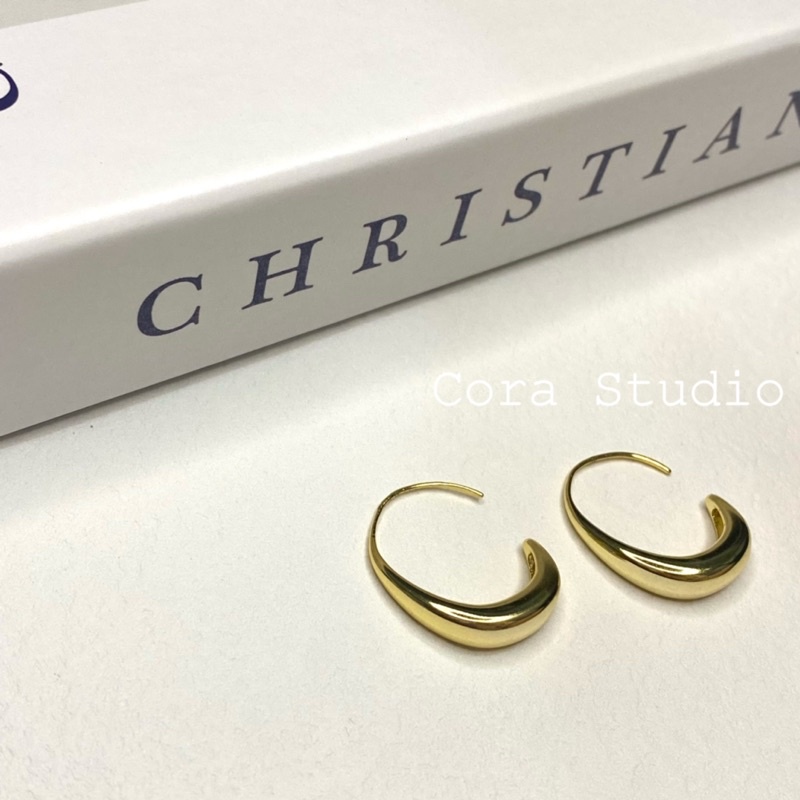 Cora Studio ✨/韓系飾品-現貨/簡約月亮彎勾耳環/防敏鋼針