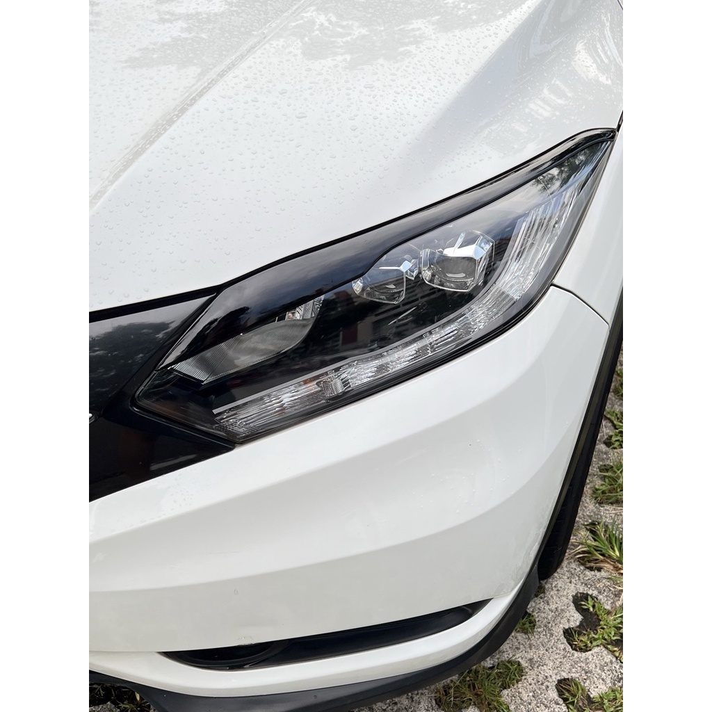 Honda 本田 HRV HR-V 燈眉 ABS材質 素材 烤漆 碳纖紋 前大燈燈眉