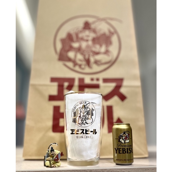 &lt;稀有-全燙金LOGO&gt;日本 YEBISU 啤酒杯 惠比壽 ～金標 酒杯 sapporo 杯