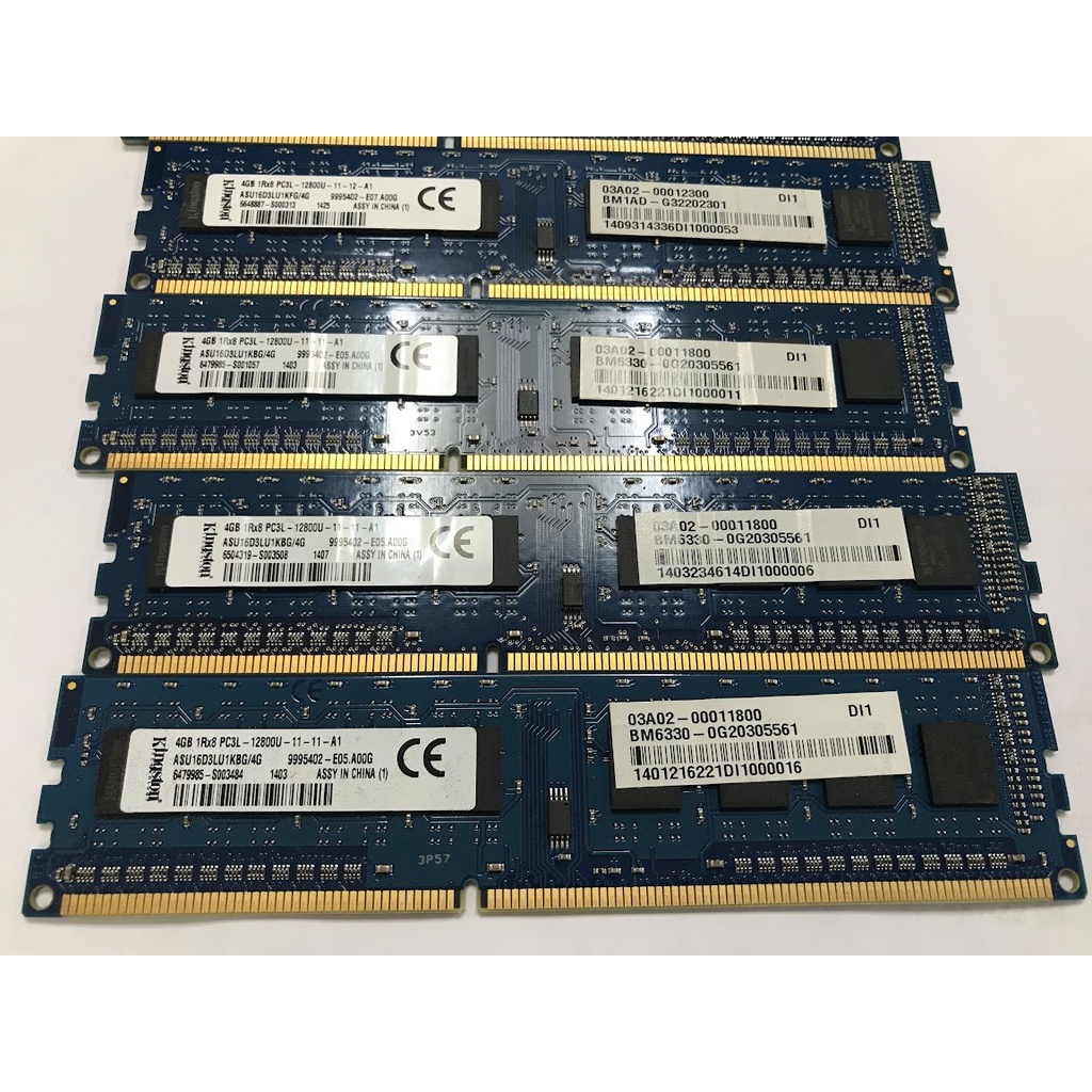 金士頓 Kingston DDR3 4GB PC3L 12800U記憶體