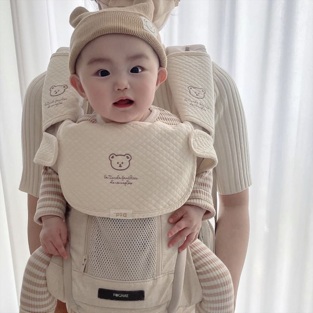 ins韓國通用吮吸帶胸前咬巾腰凳配件嬰兒背巾口水巾