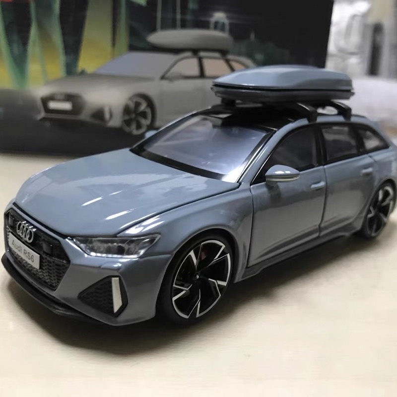 🈶現貨✅ JKM 1:32 奧迪Audi A6 Avant RS6 六開合金模型車/附車頂行李箱
