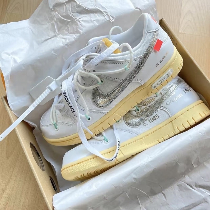 【Leein】Off White x Nike Dunk Low The50 灰白聯名 NO.1 DM1602-127