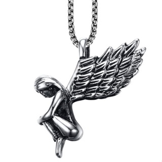 WS飾品【CPN-582】精緻個性天使之翼翅膀鈦鋼墬子項鍊/掛飾