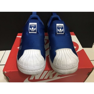 二手 Adidas愛迪達 360 中古 貝殼童鞋 藍白色 US 2號 21cm