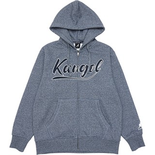 KANGOL 外套 中性 草寫LOGO 深藍 連帽外套 6255140480