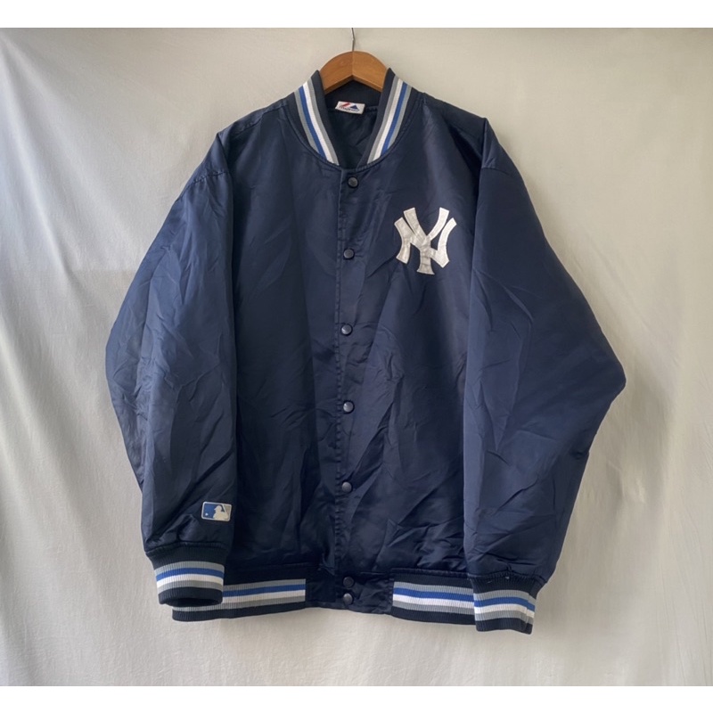 《舊贖古著》Yankees MLB Majestic 洋基隊 棒球外套 鋪棉 古著 vintage