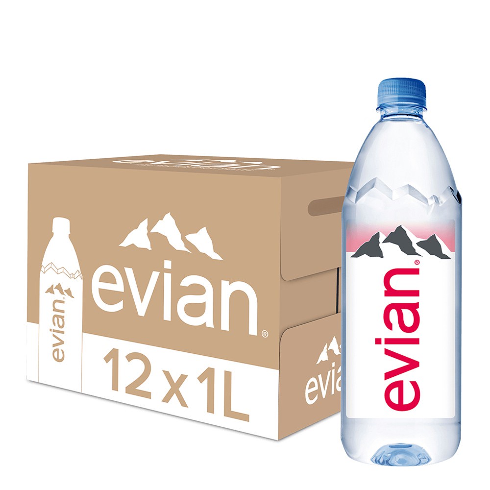 【蝦皮直營】法國evian依雲天然礦泉水（1000mlx12入 寶特瓶）台灣官方Evian