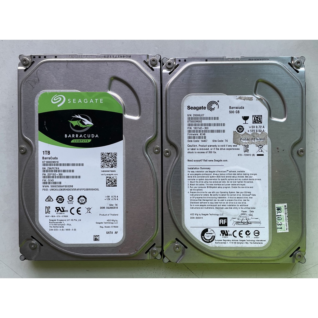 seagate 1tb 500g hhd 傳統硬碟 (有壞軌)