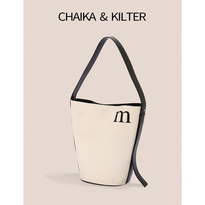 Chaika Kilter 女士款式匹配顏色, niche 設計, 時尚, 多功能, 單肩, 斜跨水桶包 CK1506