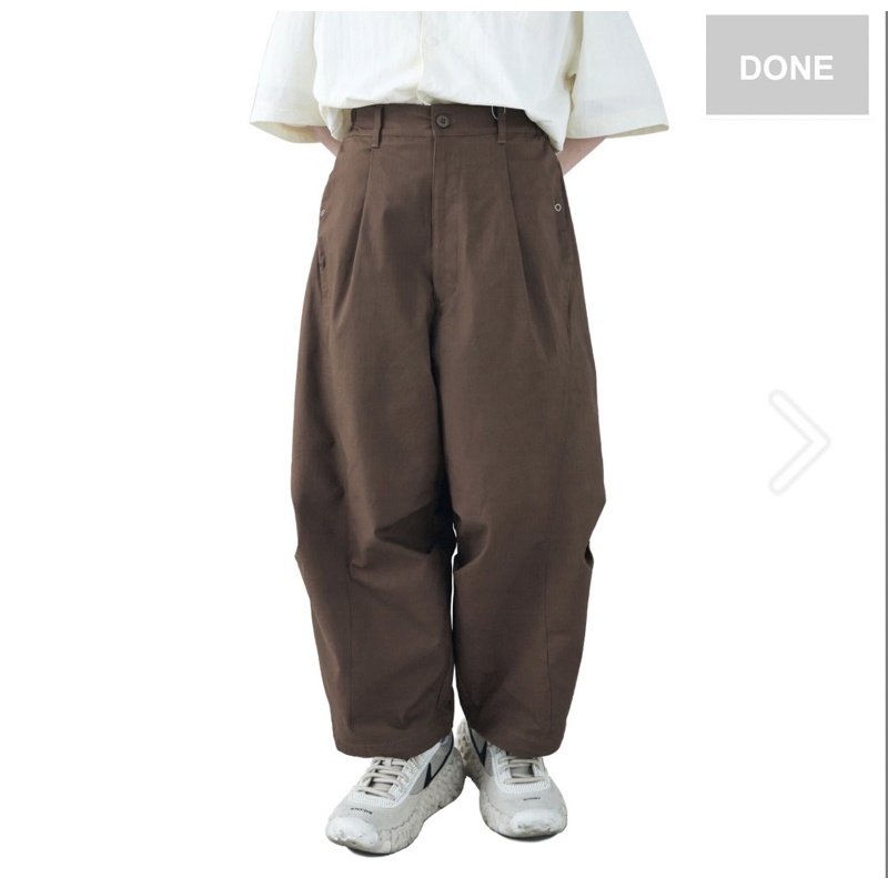 MELSIGN - Baggy 3D Arc-cutting Trousers - Brown