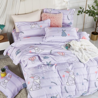 戀家小舖 台灣製床包 單人床包 床單 可可兔 未來天絲 天絲 床包枕套組 床包被套組