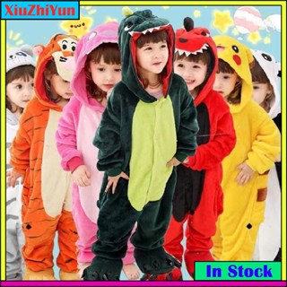 Kigurumi 恐龍皮卡丘連體衣睡衣 2022 兒童兒童動物連身衣女孩男孩角色扮演睡衣動漫服裝