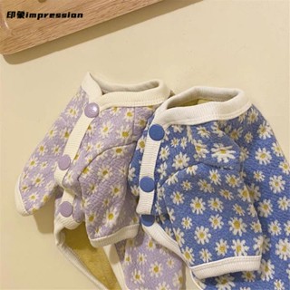 ━❤☆24H速發熱賣新品韓國ins小雛菊小外套 寵物服裝小貓貓咪狗狗衣服秋冬背心兩腿