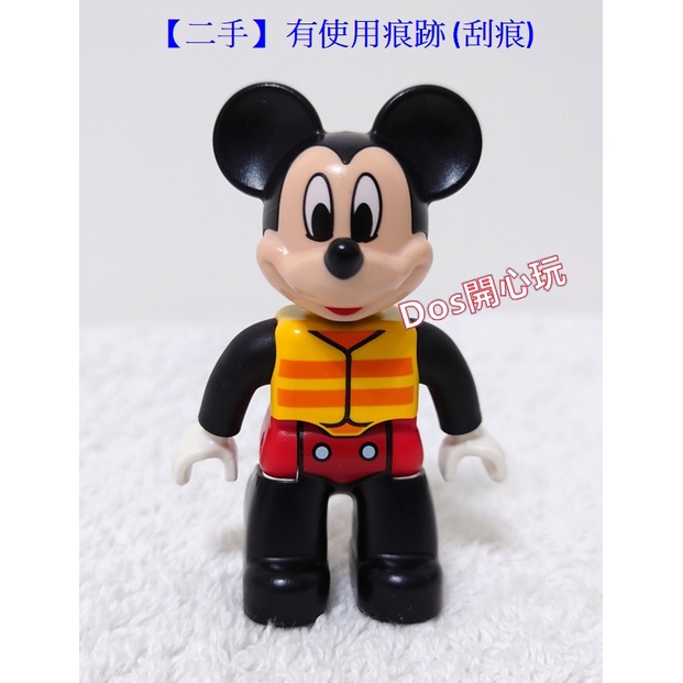 【Duplo 得寶】(二手)人偶 米奇 Mickey 救生衣版，男生 動物 迪士尼，LEGO 大顆粒
